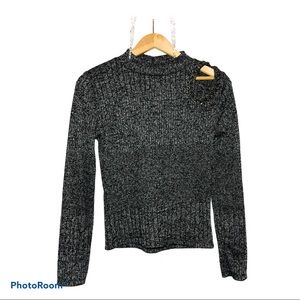 ✨GRAY SILVERY LONG SLEEVES SWEATER